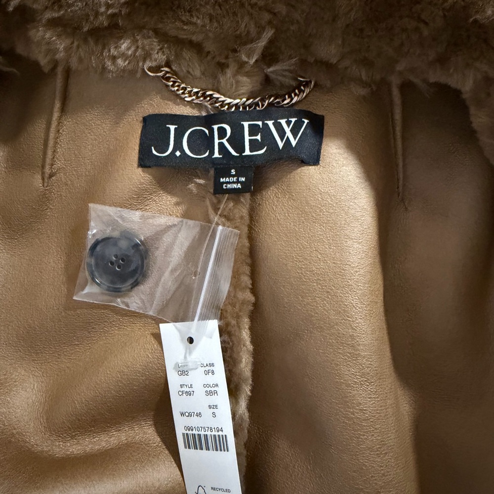 J. Crew faux fur Peacoat - Picture 4 of 5
